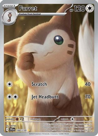 SV09 Journey Together  168/159 Furret  - Holofoil - Illustration Rare