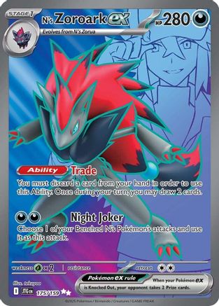 SV09 Journey Together  175/159 N's Zoroark ex  - Holofoil - Ultra Rare