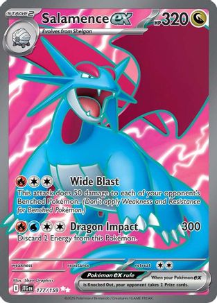 SV09 Journey Together  177/159 Salamence ex  - Holofoil - Ultra Rare
