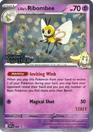 SV Scarlet & Violet Promo Cards  183 Lillie's Ribombee  - Holofoil - Promo