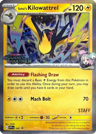 SV Scarlet & Violet Promo Cards  182 Iono's Kilowattrel  - Holofoil - Promo