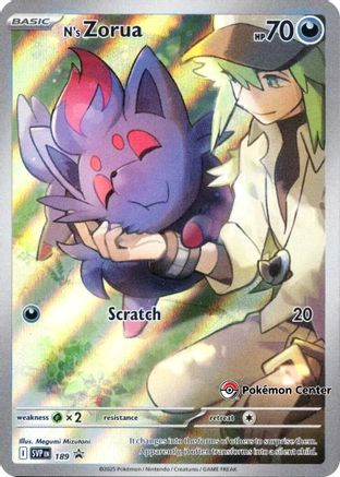 SV Scarlet & Violet Promo Cards 189 N's Zorua POKEMON CENTER  - Holofoil - Promo