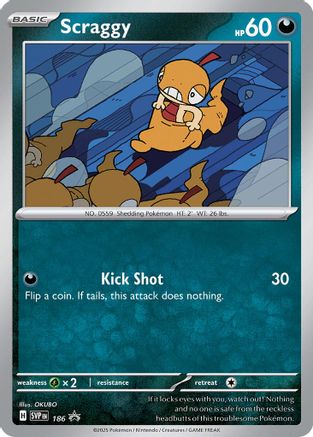 SV Scarlet & Violet Promo Cards  186 Scraggy  - Holofoil - Promo