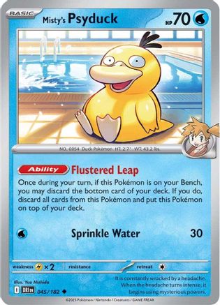 SV10 Destined Rivals  045/182 Misty's Psyduck  - Uncommon