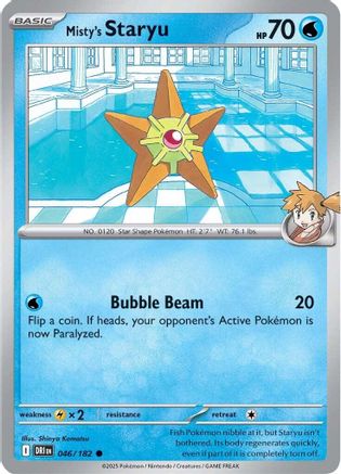 SV10 Destined Rivals  046/182 Misty's Staryu  - Reverse Holofoil - Common