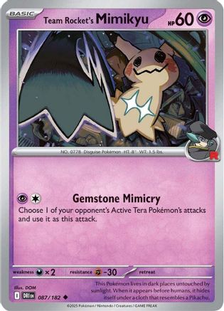 SV10 Destined Rivals  087/182 Team Rocket's Mimikyu  - Uncommon