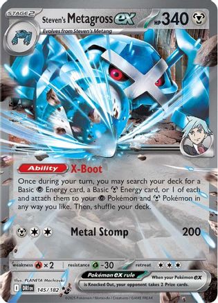 SV10 Destined Rivals  145/182 Steven's Metagross ex  - Holofoil - Double Rare