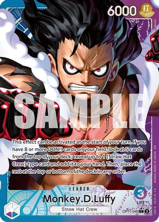 A Fist of Divine Speed  OP11-040 Monkey.D.Luffy (040) (Alternate Art) (OP11-040)  - Foil - Leader