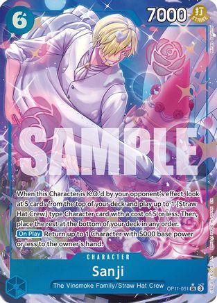 A Fist of Divine Speed  OP11-051 Sanji (Alternate Art) (OP11-051)  - Foil - Super Rare