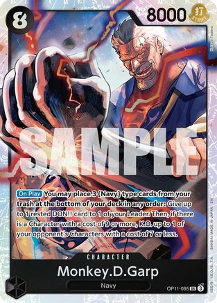 A Fist of Divine Speed  OP11-095 Monkey.D.Garp (OP11-095)  - Foil - Super Rare