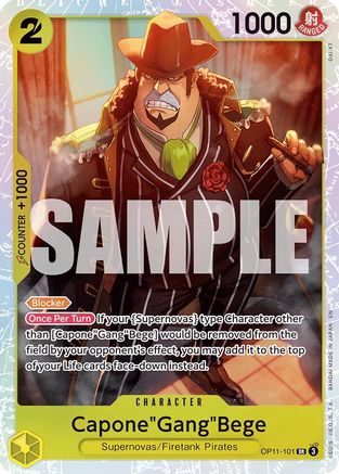 A Fist of Divine Speed  OP11-101 Capone"Gang"Bege (101) (OP11-101)  - Foil - Super Rare