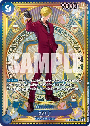 A Fist of Divine Speed  OP06-119 Sanji (SP) (OP06-119)  - Foil - Secret Rare
