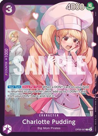 One Piece Promotion Cards  OP08-067 Charlotte Pudding (Store Treasure Cup 2025) (OP08-067)  - Foil - Rare