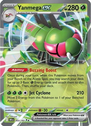 SV10 Destined Rivals  003/182 Yanmega ex  - Holofoil - Double Rare