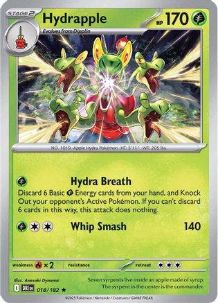 SV10 Destined Rivals  018/182 Hydrapple  - Reverse Holofoil - Rare