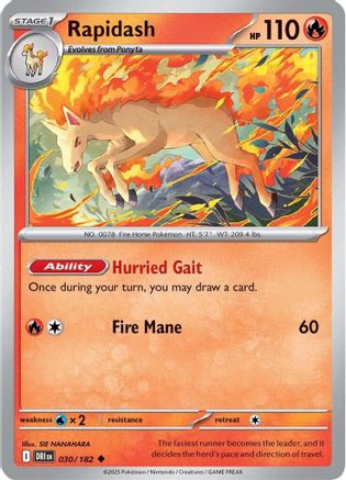 SV10 Destined Rivals  030/182 Rapidash  - Uncommon