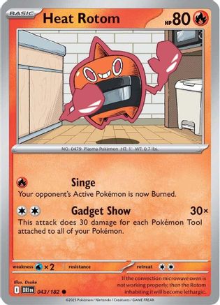 SV10 Destined Rivals  043/182 Heat Rotom  - Common
