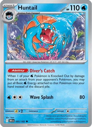 SV10 Destined Rivals  055/182 Huntail  - Reverse Holofoil - Uncommon