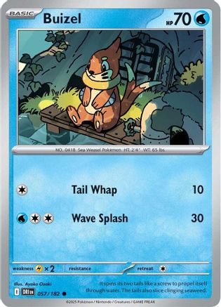 SV10 Destined Rivals  057/182 Buizel  - Reverse Holofoil - Common