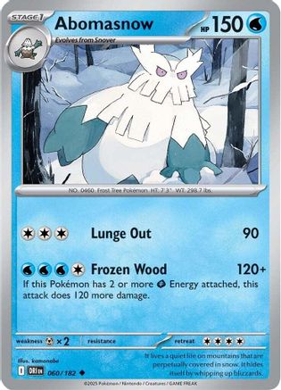 SV10 Destined Rivals  060/182 Abomasnow  - Reverse Holofoil - Uncommon