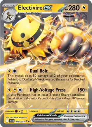 SV10 Destined Rivals  069/182 Electivire ex  - Holofoil - Double Rare