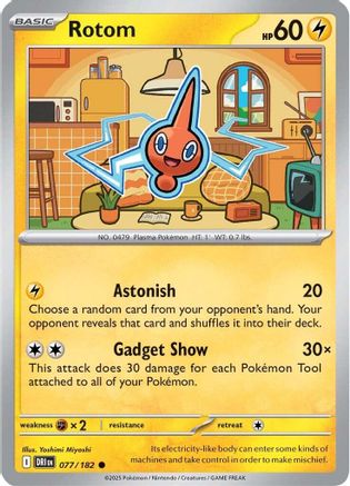 SV10 Destined Rivals  077/182 Rotom  - Reverse Holofoil - Common