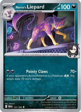 SV10 Destined Rivals  131/182 Marnie's Liepard  - Uncommon