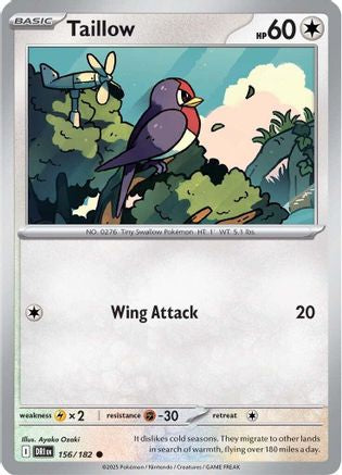 SV10 Destined Rivals  156/182 Taillow  - Reverse Holofoil - Common
