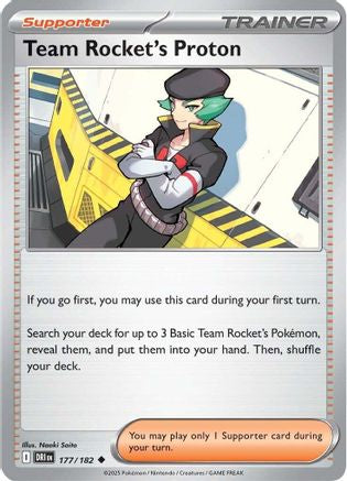 SV10 Destined Rivals  177/182 Team Rocket's Proton  - Uncommon