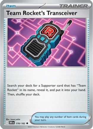 SV10 Destined Rivals  178/182 Team Rocket's Transceiver  - Reverse Holofoil - Uncommon