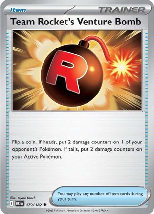 SV10 Destined Rivals  179/182 Team Rocket's Venture Bomb  - Uncommon