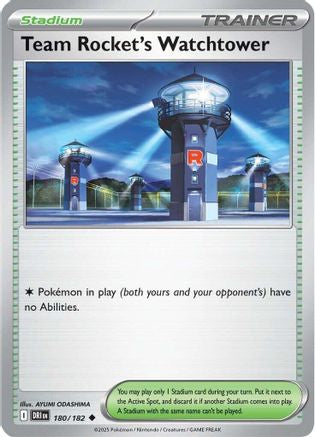 SV10 Destined Rivals  180/182 Team Rocket's Watchtower  - Reverse Holofoil - Uncommon