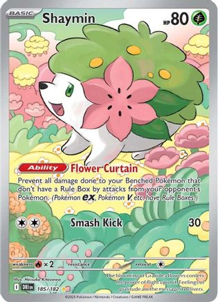 SV10 Destined Rivals  185/182 Shaymin  - Holofoil - Illustration Rare