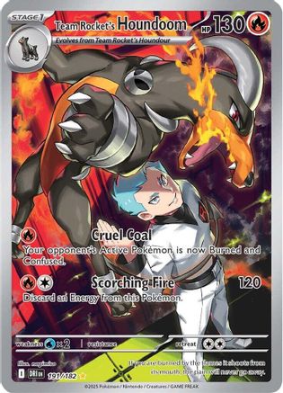 SV10 Destined Rivals  191/182 Team Rocket's Houndoom  - Holofoil - Illustration Rare