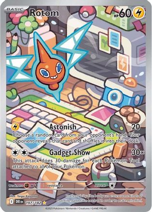 SV10 Destined Rivals  197/182 Rotom  - Holofoil - Illustration Rare