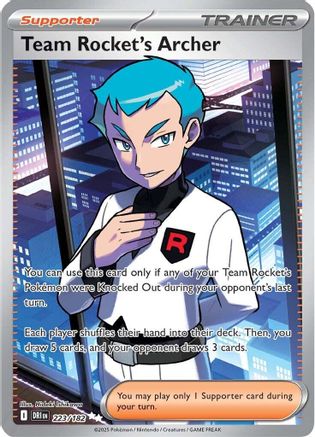 SV10 Destined Rivals  223/182 Team Rocket's Archer  - Holofoil - Ultra Rare