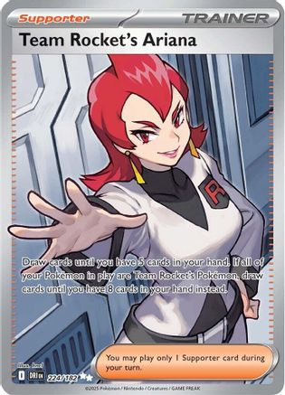 SV10 Destined Rivals  224/182 Team Rocket's Ariana  - Holofoil - Ultra Rare