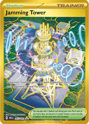SV10 Destined Rivals  243/182 Jamming Tower  - Holofoil - Hyper Rare