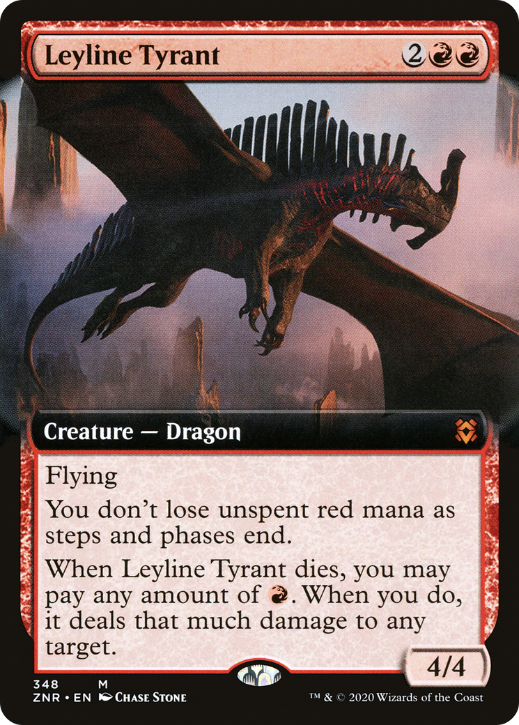 Zendikar Rising - (ZNR-348) - Leyline Tyrant (Extended Art): (Extended Art)