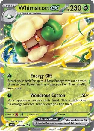 SV White Flare  005/086 Whimsicott ex  - Holofoil - Double Rare