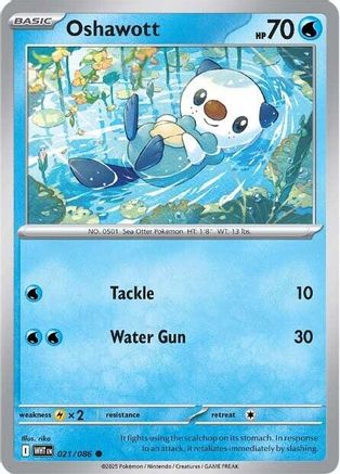 SV White Flare  021/086 Oshawott  - Holofoil - Common