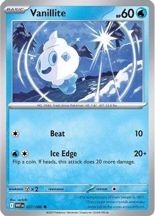 SV White Flare  027/086 Vanillite  - Common