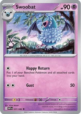 SV White Flare  037/086 Swoobat  - Uncommon