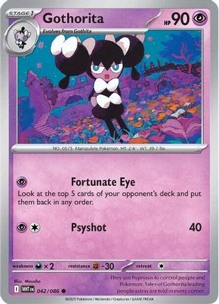 SV White Flare  042/086 Gothorita  - Reverse Holofoil - Common