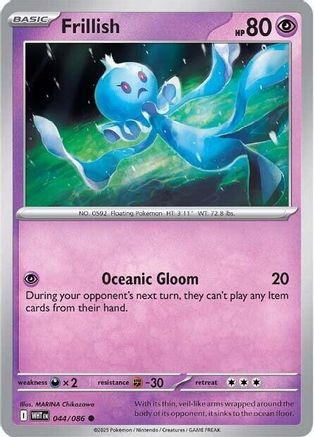 SV White Flare  044/086 Frillish  - Reverse Holofoil - Common