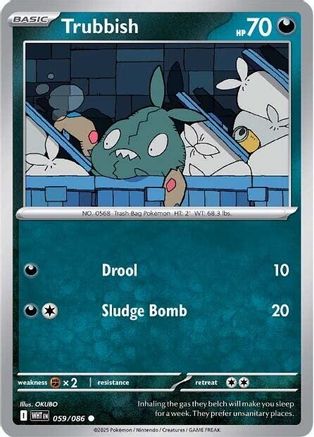 SV White Flare  059/086 Trubbish  - Reverse Holofoil - Common