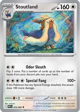 SV White Flare  076/086 Stoutland  - Uncommon