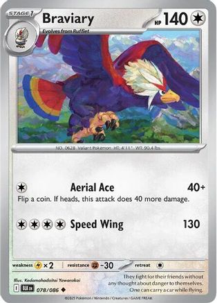 SV Black Bolt  078/086 Braviary  - Uncommon