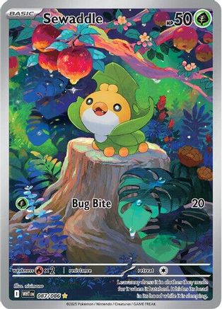 SV White Flare  087/086 Sewaddle  - Holofoil - Illustration Rare
