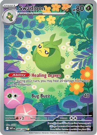 SV White Flare  088/086 Swadloon  - Holofoil - Illustration Rare